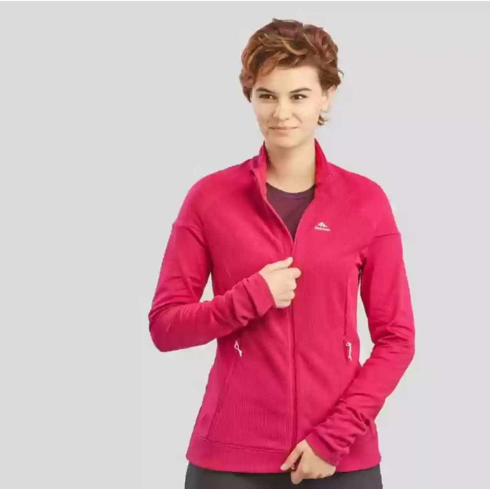 Quechua By Decathlon Fleece Jacket Full Zip Gorpcore Hiking Long Sleeve NWT SZ M